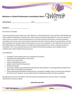 ADHD Treatment Agreement Form