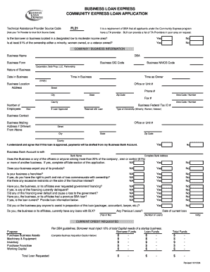 Community Express Loan Application