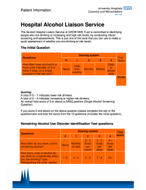Alcohol Use Disorder Identification Test