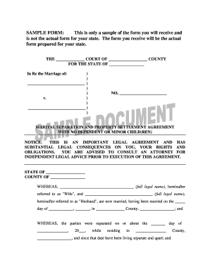 Marital Separation and Property Settlement Agreement