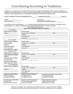 AA Contribution Form