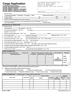 Cargo Insurance Application