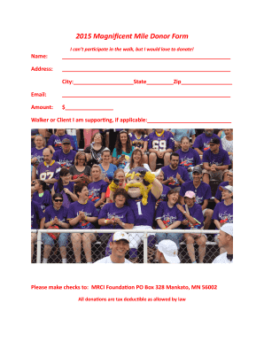 Magnificent Mile Donor Form