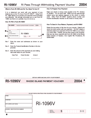 Rhode Island Pass-Through Withholding Payment Voucher