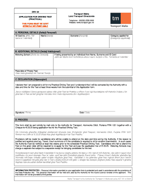 Malta Driving Test Application