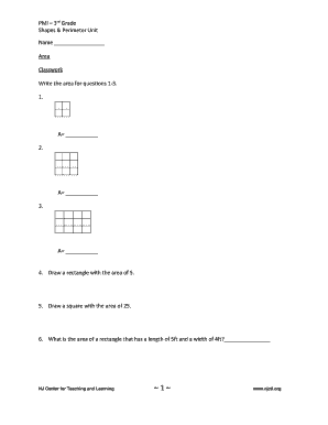 3rd Grade Shapes and Perimeter Unit
