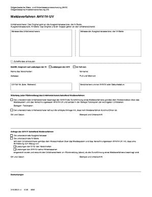 Meldeverfahren AHV/IV-UV