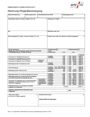 Rechnung Hörgeräteversorgung