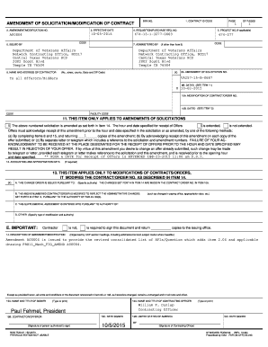 Amendment of Solicitation/Modification of Contract