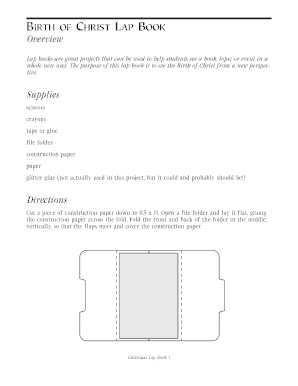 Birth of Christ Lap Book