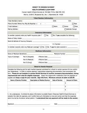Health Expense Claim Form