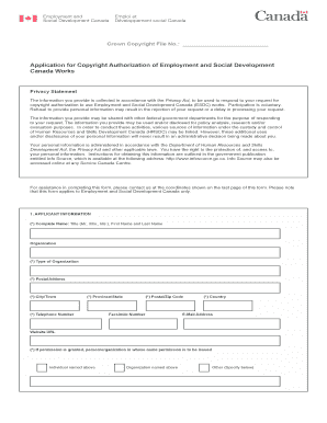 Application for Copyright Authorization