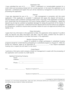 Rental Application Form