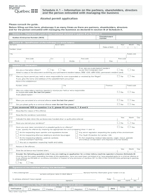 Alcohol Permit Application