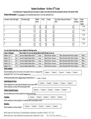 Student Enrollment Form