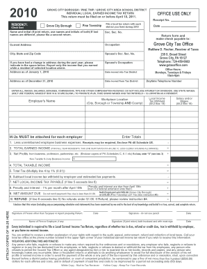 Grove City Local Earned Income Tax Return