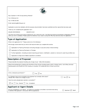 UK Planning Permission Application Form