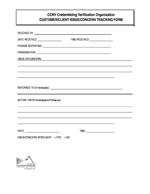 Customer Issue Tracking Form