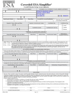 Coverdell ESA Application Form
