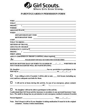 Parent Guardian Permission Form