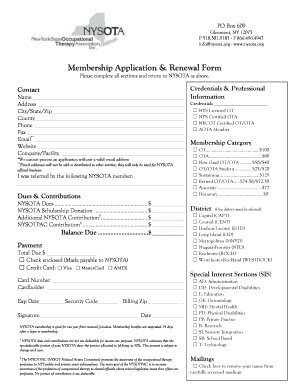 NYSOTA Membership Application & Renewal Form