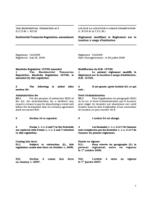 Manitoba Residential Tenancy Agreement