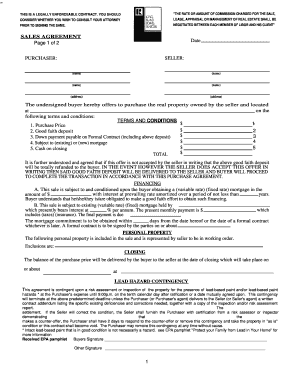 Real Estate Sales Agreement