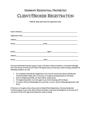 Client Broker Registration Form