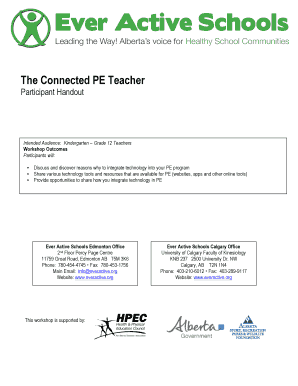 Physical Education Technology Integration Workshop Handout