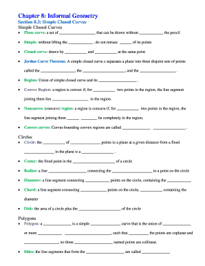 Simple Closed Curves Worksheet