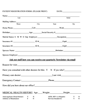 Patient Registration Form