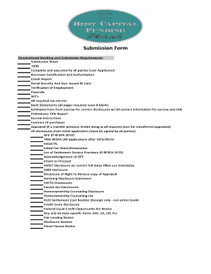 Loan Application Submission Form