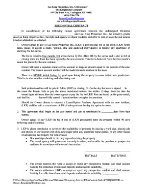 Residential Property Management Agreement