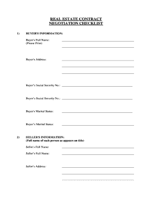 Real Estate Purchase Contract