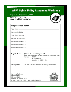 APPA Public Utility Accounting Registration Form - nmppenergy