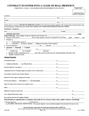 Contract to Enter into a Lease of Real Property