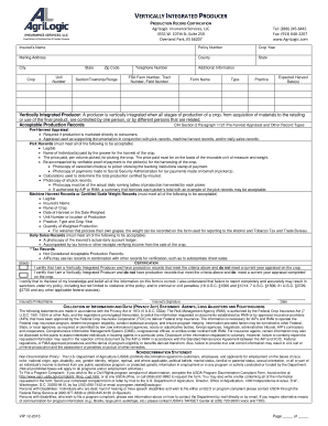 Vertically Integrated Producer Production Record Certification