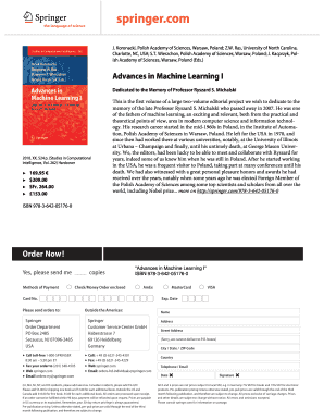Advances in Machine Learning I