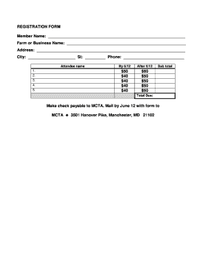 REGISTRATION FORM Farm or Business Name St - marylandchristmastrees