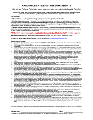 Nationwide Satellite Referral Rebate Form