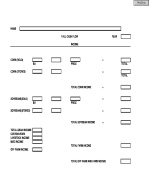Farm Cash Flow Statement