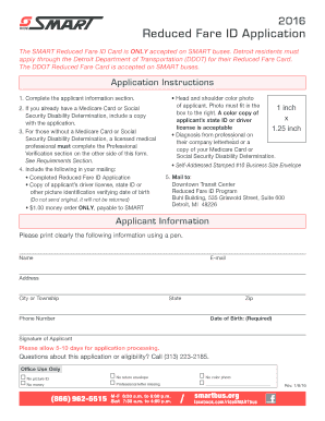SMART Reduced Fare ID Application