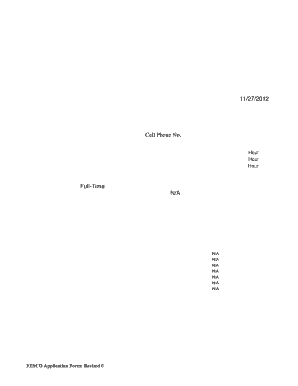 FESCO Employment Application Form