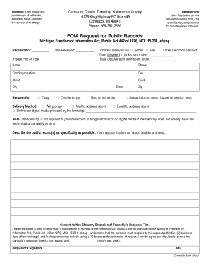 Michigan FOIA Request Form