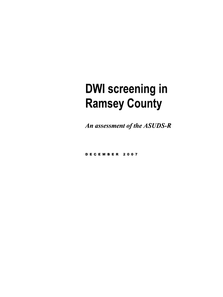 Fillable Online DWI screening in Fax Email Print - pdfFiller