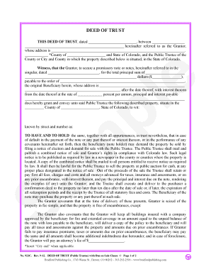 Deed of Trust Colorado
