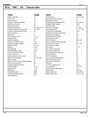 2015 US Tax Organizer