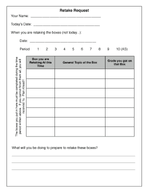 Retake Request Form