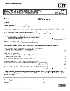 Claim for Long Term Disability Benefits