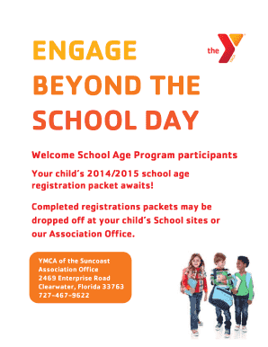YMCA School Age Program Registration Form